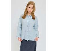 3/4 Sleeve Linen Shirt pastel blue S Damen