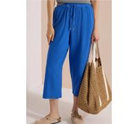 Cecil 3/4 Wide Leg Hose in Musselin-Qualität surf Blue XL