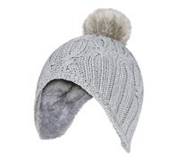 (3-6 Jahre, Wolkengrau) Heat Holders - Heat Holders - Mädchen Mütze mit Bommel Stricken Winter Beanie Mütze mit Pompon