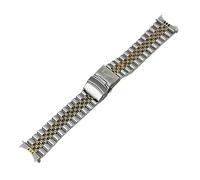 3 arten 22mm Tauchen edelstahl Metall Armband Fit for CASIO Mdv107-1A/MDV106-1A Mit logo(Middle gold Five)