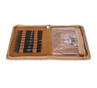 3 Bis 6 Mm Austauschbares Rundstricknadel-Set, Aluminium-Stricknadeln mit Etui, Ergonomische Griffe, 9 Paar, 11,5 Cm Länge, für Kleine Projekte