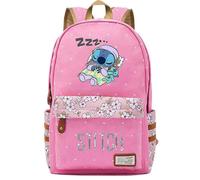 (3-Blau) Lilo & Stitch Rucksäcke für Teenager - Canvas-Laptoptasche mit Anime-Figuren - Unisex-Schule