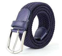 3, cm X 110 130 Männer Elastische Geflochtene Gürtel Casual Frauen Leinwand Alle Spiel Pin Schnalle Weiß Schwarz(3.3cmX110cm,Blue)