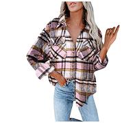 3 Euro Artikel, Winterjacken Damen Sale, Damen Winterjacke Warm Herbstjacke Langarm, Flanell, Knopfleiste, Kausale Taschenjacke, Mode--Mäntel Lange Mäntel Damen, Winterjacke Damen Sale Warm Lang