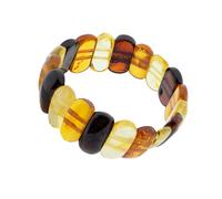 3-farbiges Stretch-Armband aus Naturbernsteinen AMBER ALEX