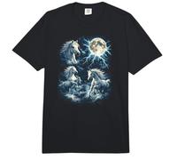 3 Horse Moon Hengst Head Lustiges Grafikdesign Comfort Colors Adult Heavyweight T-Shirt