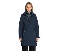 3-in-1-Funktionsjacke BETTY BARCLAY "Damen mit abnehmbarer Kapuze", Damen, Gr. 36, blau (dunkelblau), Obermaterial: 100% Polyester; Futter: 100% Polyester; Füllung: 100% Polyester, tailliert, Jacken (