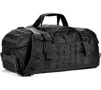 3-in-1-Militär-Rucksack, Reisetasche, Reisetasche für Wochenende, Fitnessstudio, Reisen, Workout, Einsatz, Schwarz, Large (85L), 3-in-1 Turnbeutel