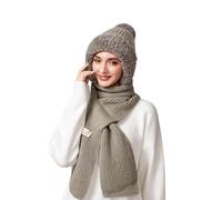 3 In 1 Mütze Damen Herren Fahrradmütze Und Schal Winter Wintermütze Ohrenschützer Skimütze Mützenschal Beanie Mit Ohrenschutz Strickmützen Für Einem Schalmütze Ohren Warmer Stirnband Fahrrad Zubehör