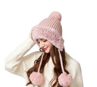 3 In 1 Mütze Damen Herren Winter Mit Ohrenschutz Wintermütze Und Schal Maske Mützenschal Strickmützen Für Zopfloch Kapuzenschal Pudelmütze Stirnband Ski Guards