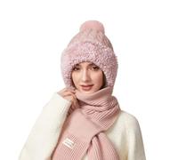 3 In 1 Mütze Damen Herren Wintermütze Skimütze Schal Einem Und Winter Winterhut Pudelmütze Strickmützen Für Mützenschal Ski Guards Schalmütze Mit Ohren Zopfloch Beanie Warmer
