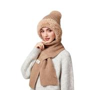 3 In 1 Mütze Herren Damen Wintermütze Kapuzenschal Mützenschal Schal Einem Maske Und Winter Strickmützen Für Warmer Schalmütze Mit Ohrenklappen Ohrenschützer Pudelmütze Beanie