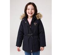 3-in-1-Winterjacke mit Kunstfell-Kapuze & Innenjacke Mädchen schwarz/wollweiß leo Gr. 116 von Vertbaudet