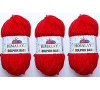 3 Knäuel Himalaya Delphin Baby Garn 395 Yards 3x100g Super Bulky Baby Blanket Garn (80318)