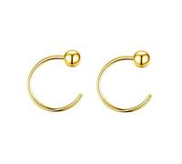 3 mm Kugel Ohrringe 925 Sterling Silber Ohrringe für Damen und Mädchen Minimalistische Creolen Knorpelohrringe Ohrstecker
