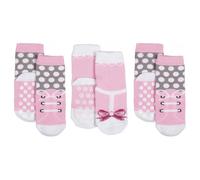 3 Paar Anti-Rutsch-Socken Rosa Schühchen - 19|22