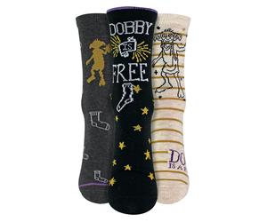 3 Paar Damen Dobby ist Frei Socken | Neuheit Harry Potter Socken - Sortiert EU 37 - 42