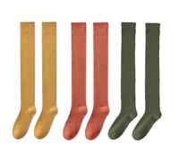 3 Paar Dicke und warme Überkniestrümpfe, Flauschige Kniestrümpfe Overknee Strümpfe, Damen Oberschenkel Lange Socken, Beinwärmer Schenkel Socken, Thigh High Socks für Frauen und Mädchen (B)