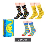 Happy Socks Herren Smiley 3-Pack Gift Set Socken, Multi, M