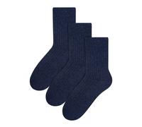 3 Paar Herren Wollsocken | Steven | Winter Leichtgewichtige Warme Stiefel Socken - Navy EU 40 - 42