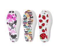 3 Paar Kinder-Einlegesohlen mit Aufdrucken im Cartoon-Stil, Schaumstoff-Latex-Schwamm, Ersatz-Einlegesohlen, zuschneidbar