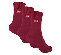3 Paar Multipack Kinder Thermosocken | THMO | Gerippte weiche Oberseite Fleece flauschige innere warme Socken für Jungen & Mädchen - Fuchsia EU 27 - EU 29
