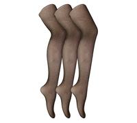 3 Paar Multipack Netzstrumpfhosen für Frauen | Sock Snob | Stylish Footed Pretty Stocking Ideal für Dance Party - Schwarz / Gold Einheitsgröße