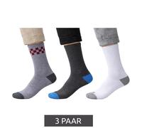 3 Paar SCOTCH & SODA Herren Terry-Crew-Socken Alltags-Strümpfe Baumwoll-Socken Größe 41-46 Business-Socken SS43491 095 Grau/Weiß/Dunkelgrau