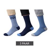3 Paar SCOTCH & SODA Herren Terry-Crew-Socken Alltags-Strümpfe Baumwoll-Socken Größe 41-46 Business-Socken SS43491 462 Blau/Weiß