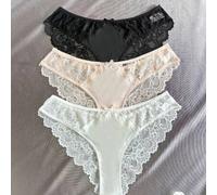 3 Packungen Spitzen-Unterwäsche mit niedriger Taille