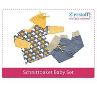 3 Papierschnittmuster zum Nähen von Babykleidung - Das Baby Set beinhaltet eine Pumphose, Mütze und EIN Shirt für Babys und Kleinkinder von Gr. 50-74