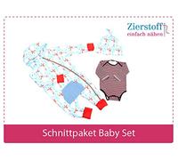 3 Papierschnittmuster zum Nähen von Babykleidung - Das Baby Set beinhaltet einen Overall, Body und eine Mütze für Babys und Kleinkinder von Gr. 50-74