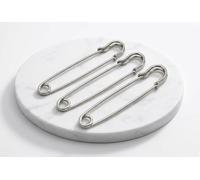 3 Premium Sicherheitsnadeln 5,6cm Kiltnadeln silberfarben Tuchnadeln Anstecknadeln Schmucknadeln für schwere Stoffe - Broschennadeln Nadeln aus Stahl - Röcke, Strickjacken