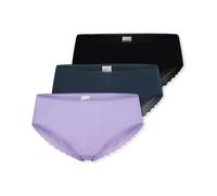 3 Schiesser Brazilian-Slips - Damen - Gr. 42 - dunkelblau