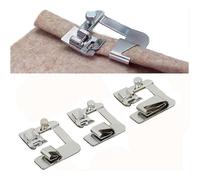 3 Sizes Wide Rolled Hem Pressure Foot Sewing Machine Presser Foot Hemmer Foot Set 1/2 Inch, 3/4 Inch, 1 Inch, for Low Shank Sewing Machine