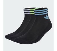 3-Streifen Ankle Socken, 3 Paar Black / Ash Blue / Signal Green 43-45