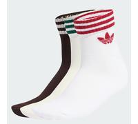 Sportsocken ADIDAS ORIGINALS "3S ANKLE S 3P", Herren, Gr. S, sanftes weiß, aurora coffee, weiß, Obermaterial: 78% Baumwolle, 19% Polyester, 2% Elasthan, 1% Polyamid, Socken Sportsocken, für vielseitig