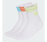 3-Streifen Ankle Socken, 3 Paar White / Samba Blue / Orange / Frozen Lemon 43-45