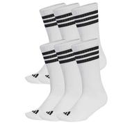 ADIDAS 3-Stripes Essentials Cushioned Crew Socks 6 Pair Pack (P0260) 46-48 White / Black / Black