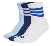 3-Streifen Cushioned Sportswear Mid-Cut Socken, 3 Paar Unisex-Dark Blue / White-43-45