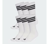 ADIDAS 3-Stripes Essentials Cushioned Crew Socks 6 Pair Pack (P0260) 37-39 White / Black / Black