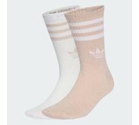 3-Streifen Glitzer Crew Socken, 2 Paar Blush Pink / White 40-42