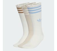 3-Streifen High Crew Socken, 3 Paar Off White / Bliss / Off White 43-45