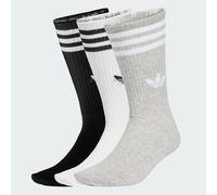 3-Streifen High Crew Socken, 3 Paar White / Medium Grey Heather / Black 43-45