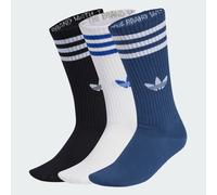 3-Streifen High Crew Socken, 3 Paar White / Night Marine / Black 37-39