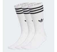 3-Streifen High Crew Socken, 3 Paar White / White / White 40-42