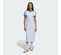 Shirtkleid ADIDAS ORIGINALS "3-STREIFEN (SCHMAL)", Damen, Gr. M, N-Gr, crystal sky, maroon, Obermaterial: 93% Baumwolle, 7% Elasthan, Kleider Shirtkleid (90730151-M) crystal sky, maroon