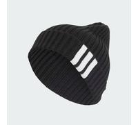 adidas Unisex 3 Stripes Beanie Hat, Black/White, S-M