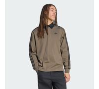 adidas Originals Relaxed Fit Rugbyshirt aus reiner Baumwolle in Anthrazit, Größe S