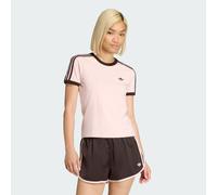 3-STREIFEN SLIM T-SHIRT Sandy Pink / Aurora Coffee 2XS